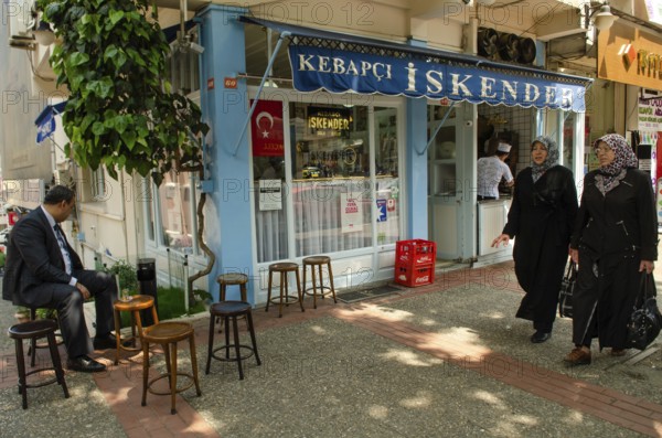 Bursa, Turkey. April 21st 2014 Iskender Kebapci, home of the famous Iskender Kebab, Bursa, Turkey