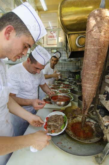 Bursa, Turkey. April 21st 2014 Iskender Kebapci, home of the famous Iskender Kebab, Bursa, Turkey