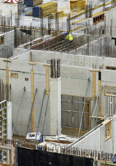 Large-scale construction site, replacement building for the NA complex, Ruhr-Universität Bochum, abbreviated RUB, Ruhr region, North Rhine-Westphalia, Germany