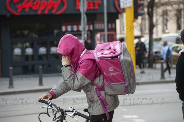 Sofia, Bulgaria. April 6th 2019 Foodpanda Food Delivery Service, Sofia, Bulgaria