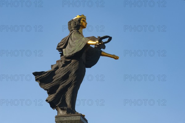 Sofia, Bulgaria, April 1st 2019. The Statue of Sveta Sofia, Saint Sophia, Bulgaria