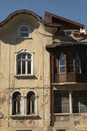 Varna, Bulgaria. September 6th 2020 Old Bulgarian Houses, Varna City Centre, Bulgaria