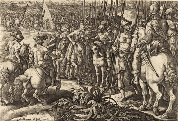 History of the Medici, Giovanni de' Medici on horseback talking to the leader of the Swiss troops. The troops can be seen retreating in the background. Giovanni de' Medici, Giovanni dalle Bande Nere, delle Bande Nere (born 6 April 1498, died 30 November 1526), Italian condottiere