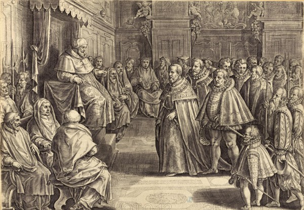 History of the Medici family, reception of Cosimo I de' Medici by Pope Pius V in the circle of the College of Cardinals. Cosimo I de' Medici (born 12 June 1519, died 21 April 1574), Duke of Florence from 1537 and Grand Duke of Tuscany from 1569