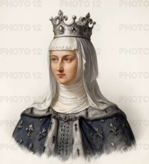 Margaret of Provence, Marguerite de Provence, Margarete von der Provence 1221-1295, Queen of France as the wife of King Louis IX