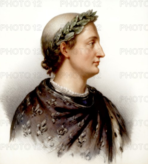 Charles the Bald, Karl II, Charles II dit le Chauve, 823-877, the King of West Francia, King of Italy and Holy Roman Emperor as Charles II