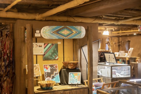 Grand Canyon National Park, Arizona - Hopi House, on the Canyon's South Rim, sells Native American arts and crafts. The 1905 building was designed by Mary Colter in the style of a Hopi pueblo