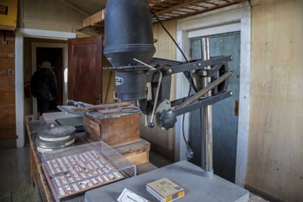 Grand Canyon National Park, Arizona - An enlarger in the historic Kolb Studio on the Canyon's South Rim. In 1903, Ellsworth and Emery Kolb established their photography studio and home here and photographed mule riders descending the Bright Angel Trail