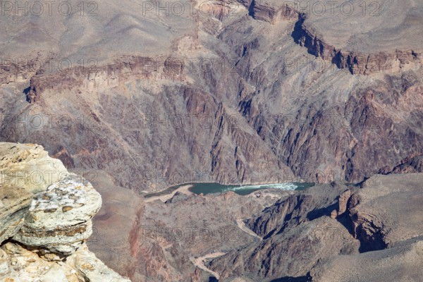 Grand Canyon National Park, Arizona - Granite Rapids on the Colorado River, as seen from Pima Point on the South Rim