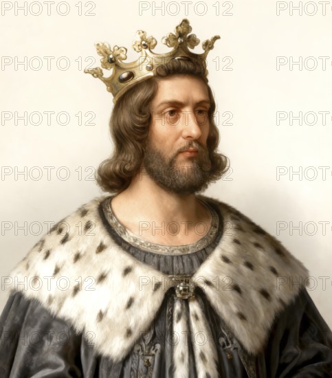 Thierry III, Theoderic, Theodoric, Theuderic III, or Theuderich III, 654-691, king of Neustria, Burgundy, Austrasia, king of all the Franks