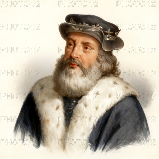 Chlodio, c. 392-448, also spelled Clodio, Clodius, Clodion, Cloio or Chlogio, a king of the Salian Franks from the Merovingian dynasty, Chlodio, der Langhaarige, König der salischen Franken