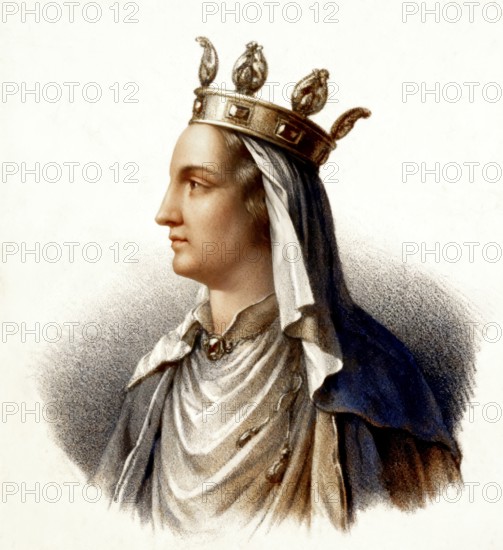 Queen Ultrogothe, Ultrogotho or Ultragotha, wife to Childebert I, c. 496-558, a Frankish King of the Merovingian dynasty