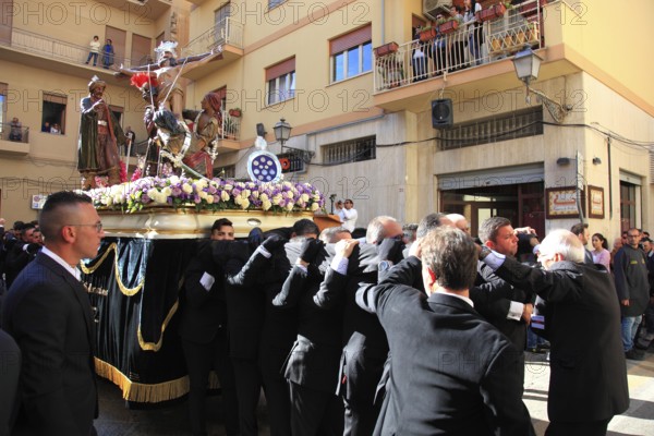 Sicily, old town of Trapani, Good Friday mystery procession La Processione dei Misteri, procession with the mysteries