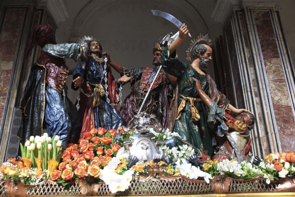 Sicily, Trapani, mystery groups in the Chiesa del Purgatorio church, the wooden figures from the 16th and 17th century depict stages of the ordeal of Jesus Christ