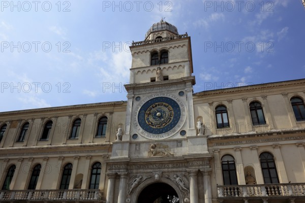 Torre dell'Orologio is a bell tower in Piazza Dei Signori between the Palazzo del Capitanio and the Palazzo dei Camerlenghi in Padua, Veneto, Italy