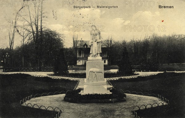 Historical postcard around 1900, Bremen, dairy, Germany, reproduction of a postcard, historical