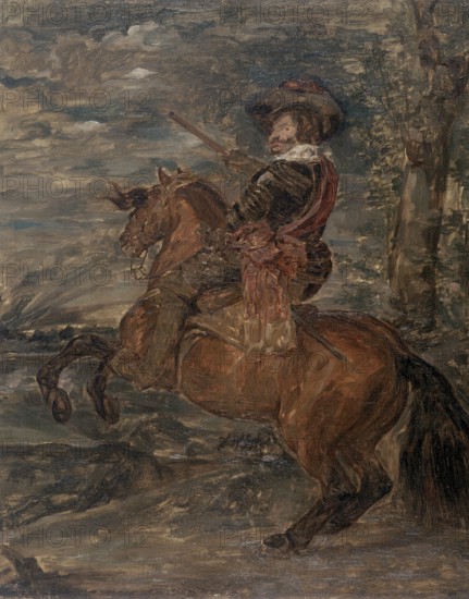 Gustave Vanaise, actually Gustavus Antonius Maria Van Aise (b. 4 October 1854, d. 20 July 1902), Belgian portrait, genre and nude painter: portrait of the Duke of Olivares, after Diego Velázquez (19th century), Portrait of the Duke of Olivares, after Diego Velázquez (19th century), authentic, digitally restored reproduction from a 19th century model, exact date unknown, Historical, A baroque horseman with a raised horse in a dramatic pose. Authentic, digitally restored reproduction from a 19th century original, exact date of depiction unknown, Historical, A baroque horseman with raised horse in a dramatic pose