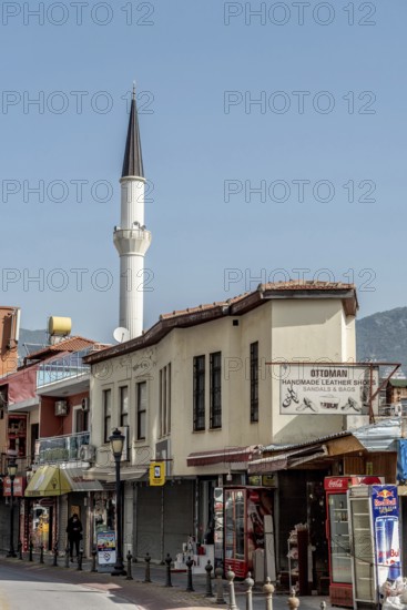 Alanya, Turkey. April 7th 2021 A quiet traditional shopping street near the harbour in Alanya on the Turkish Riviera, Turkey
