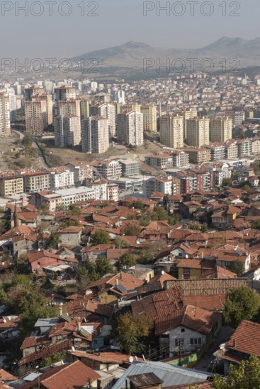 Ankara, Turkey. November 17th 2020 Modern property being construction alongside derelict traditional housing in Ankara, the Turkish capital