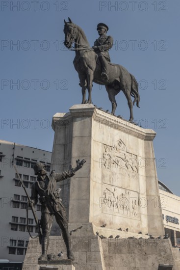 Ankara, Turkey. November 17th 2020 The victory monument and statue of Mustafa Kemal Ataturk astride a horse in Ulus square, Ankara, Turkey. Built in 1927 by Heinrich Krippel an Austrian sculptor