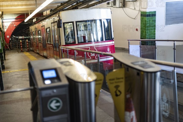 Istanbul, Turkey. January 3rd 2025. The Tunel is a funicular historical underground transportation line connecting the Golden Horn and Bosporus in Karakoy with Istiklal Street in Beyoglu, Istanbul, Turkey
