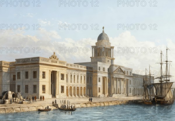 Custom House in Dublin, Ireland, 19th century