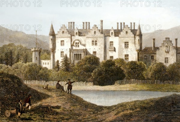 Abbotsford house, a historic country house in the Scottish Borders, Galashiels, near Melrose, 19th century
