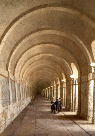 The Thames Tunnel, an underwater tunnel beneath the River Thames in London, England, 19th century