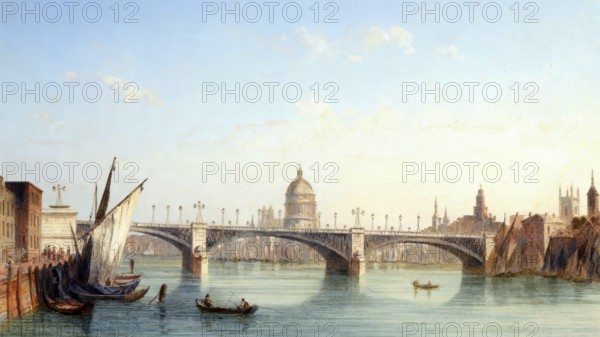 Southwark iron bridge, London, England, 19th century