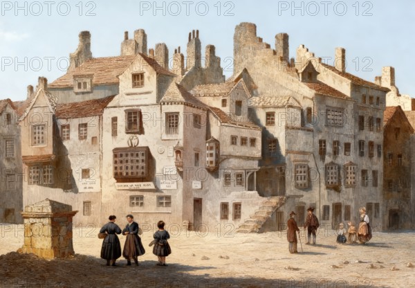 John Knox House, a historic house in Edinburgh, Scotland, 18th century