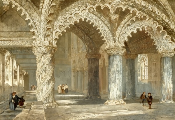 Rosslyn Chapel, the Collegiate Chapel of St Matthew, Roslin, Midlothian, Scotland, 19th century