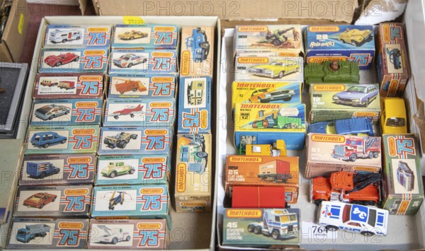 Collection of vintage Matchbox 75 Series die-cast models in their original 'L-Style' and 'K-Style' boxes, UK
