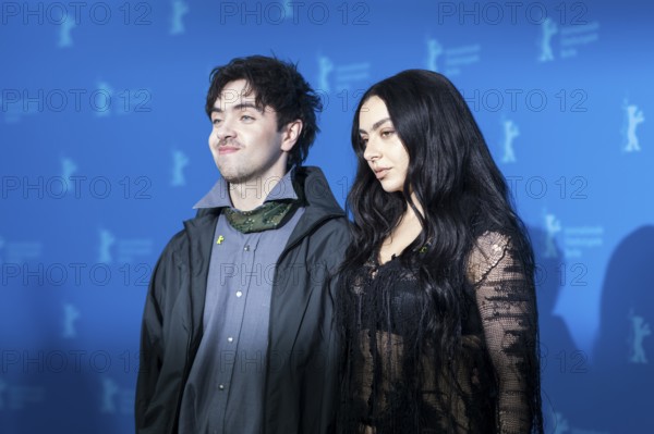 Aidan Zamiri (director) and Charli xcx (Charlotte Emma Aitchison, singer) at a photocall for the film The Moment at the Berlinale at the Hyatt Hotel Berlin Berlin on 14.02.2026. The 76th Berlin International Film Festival will take place from 12 to 22 February 2026