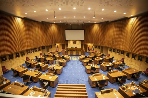Phoenix, Arizona - The Senate chamber in the Arizona State Capitol complex