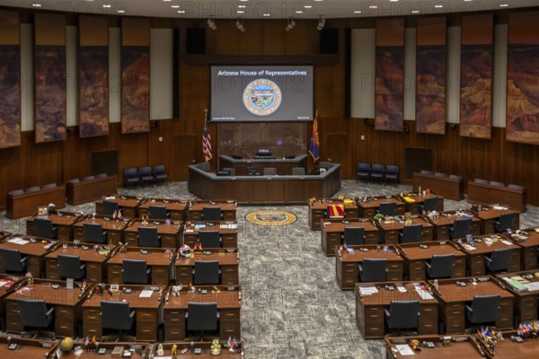 Phoenix, Arizona - The House of Representatives chamber in the Arizona State Capitol complex