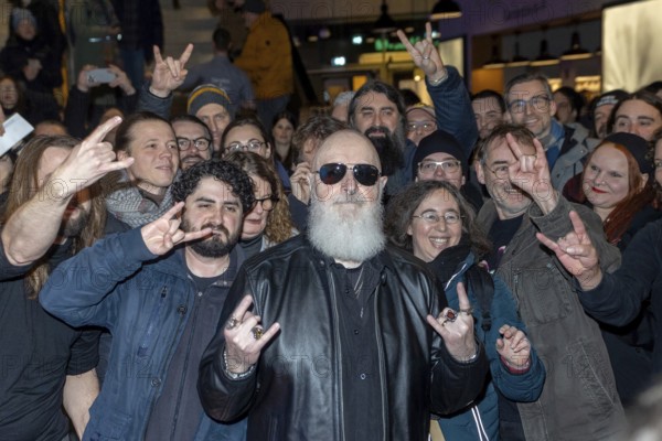 Rob Halford and fans at the premiere of the film The Ballad of Judas Priest in Berlin's Uber Eats Music Hall on 15.02.2026. The 76th Berlin International Film Festival will take place from February 12 to 22, 2026