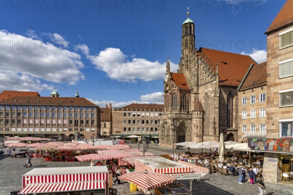 Die Church of Our Lady am Hauptmarkt, Nuremberg, Bavaria, Germany