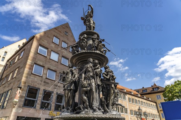 The Fountain of Virtue in the Old Town, Nuremberg, Bavaria, Germany