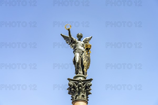 Victoria at the Köpfleinsberg war memorial in the old town, Nuremberg, Bavaria, Germany