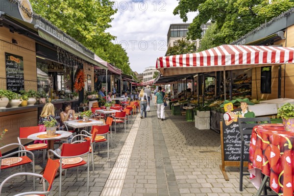 On the market in Fürth, Middle Franconia, Bavaria, Germany