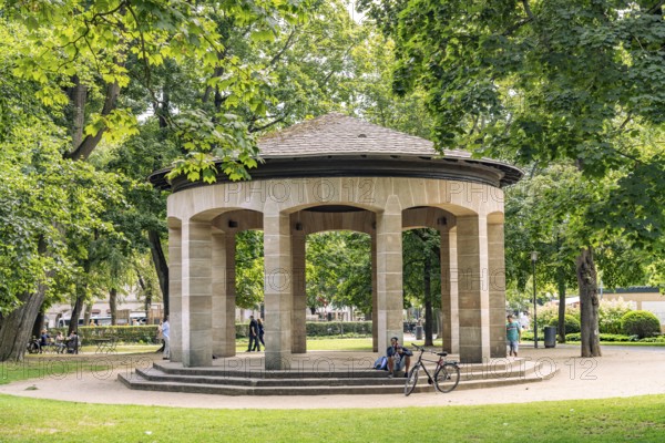 Pavilion at the Dr. Konrad Adenauer complex in Fürth, Middle Franconia, Bavaria, Germany