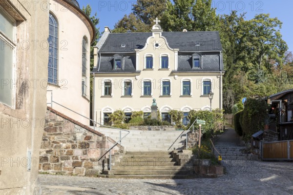 Rectory with memorial of Gotthilf Heinrich von Schubert next to St. Christophori church, Hohenstein-Ernstthal, Saxony, Germany