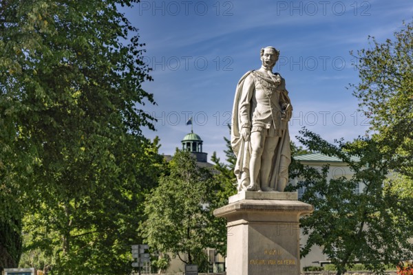 The Maximilian II Joseph Memorial in the Bad Kissingen State Bath, Lower Franconia, Bavaria, Germany