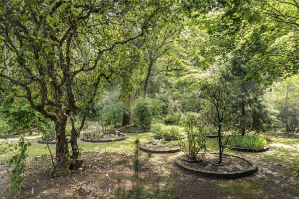 The botanical garden in Erlangen, Middle Franconia, Bavaria, Germany