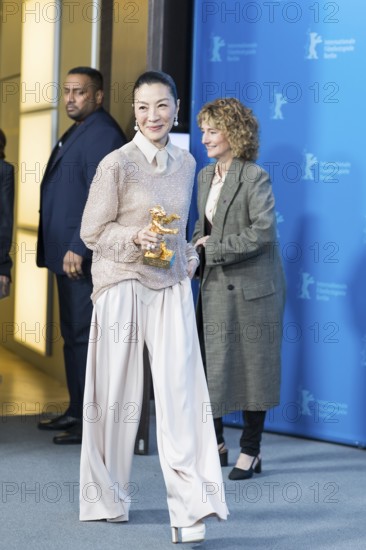 Michelle Yeoh with the Golden Bear arriving for the photocall at the Hyatt Hotel Berlin on 13.02.2026. The 76th Berlin International Film Festival will take place from February 12 to 22, 2026