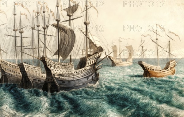 English sailing boats, 16th century