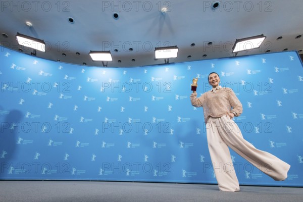 Michelle Yeoh with the Golden Bear at the photo call at the Hyatt Hotel Berlin on 13.02.2026. The 76th Berlin International Film Festival will take place from February 12 to 22, 2026