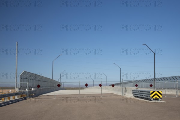 Buckeye, Arizona - A 'bridge to nowhere' spans the Central Arizona Project canal. The bridge was built to connect to a planned subdivision which had to be cancelled because of the lack of an adequate water supply