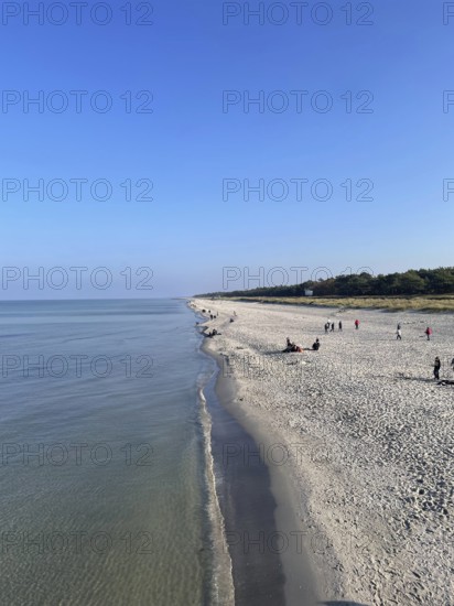 Baltic resort Prerow, Strand, Baltic Sea. Western Pomeranian Lagoon Area, Darss-Zingster Bodden Range, Baltic Sea, Peninsula, Nature, Autumn, Nature Reserve, Fischland-Darß-Zingst, Mecklenburg-Western Pomerania, Germany