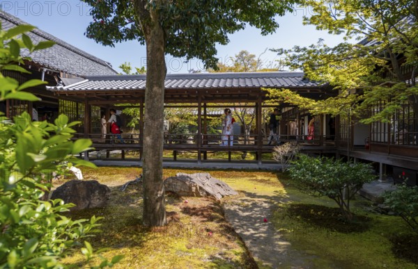 O-shoin Nnenhof with Shione Garden, Kennin-ji Temple, Higashiyama, Kyoto, Japan